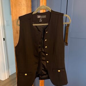 Black Gold-Button Vest